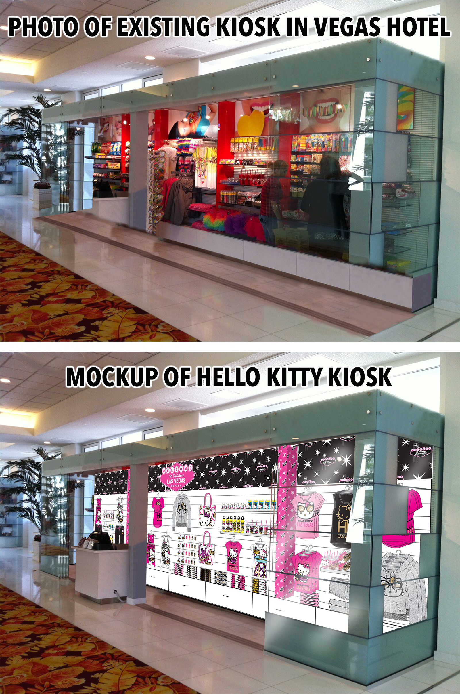 Hello Kitty Kiosk Mockup