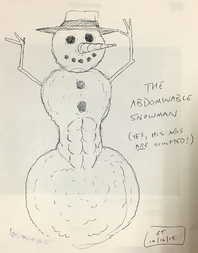 Sketch of The Abdominable Snowman